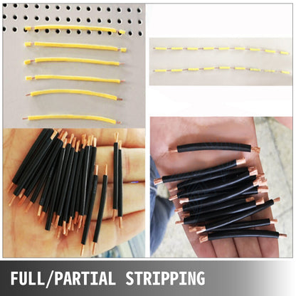 Automatisk avisoleringsmaskin 300V, datoriserad avisolerings- och skalningsmaskin, avisoleringsverktyg med riktare och uppsamlingsplatta för 0,1-10 kvadratmillimeter trådar