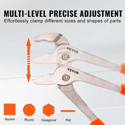 Tångset, 8 delar, högkolstål, 30,5 cm/25,4 cm/20,3 cm spårfogtång, 20,3 cm linjemanstång, 15,2 cm glidfogtång, 20,3 cm långspetsad tång, 15,2 cm sidavbitare, 25,4 cm skiftnyckel och verktygsväska