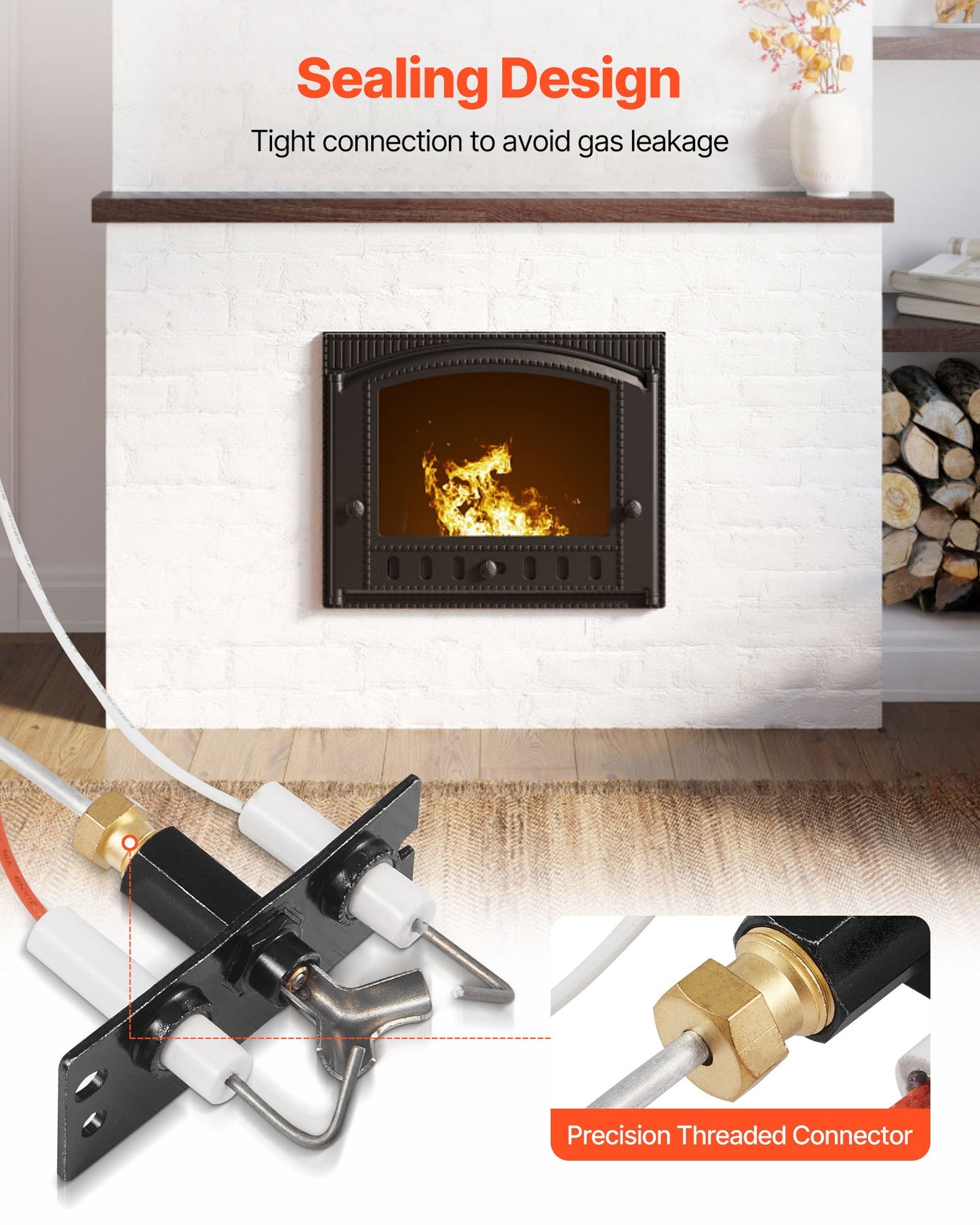 Gaspilotenhet, OE 2090-012, 2198-012, SRV2090-012 Gaspilotenhet för eldstad, Byte av naturgaständning, Montera värmeelement, Heat &amp; Glo, Quadra-Fire, Outdoor Lifestyles, Majestic
