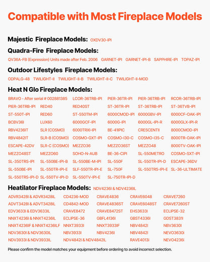 Gaspilotenhet, OE 2090-012, 2198-012, SRV2090-012 Gaspilotenhet för eldstad, Byte av naturgaständning, Montera värmeelement, Heat &amp; Glo, Quadra-Fire, Outdoor Lifestyles, Majestic