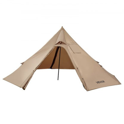 Varmt tält för 2 personer, bärbart vintertält med spisuttag, vattentäta campingtält i canvas, lätta 4-säsongstält för vandring, fiske, backpacking, storlek S