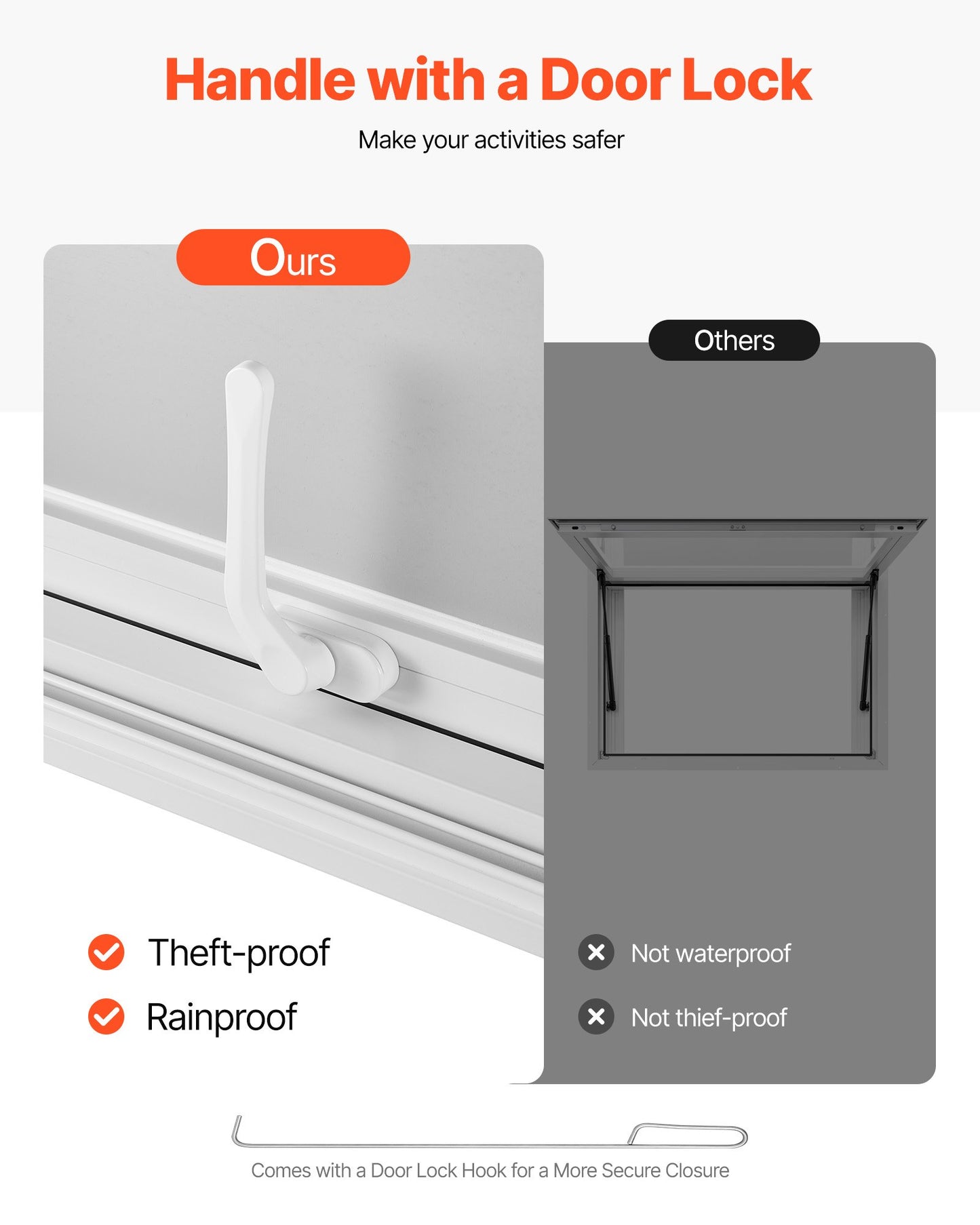 Koncessionsfönster 135x84 cm, servicefönster i aluminiumlegering för food truck, upp till 85 graders stående serveringfönster med 4 skjutbara fönster, markisdörr och dragkrok, för koncessionsvagnar