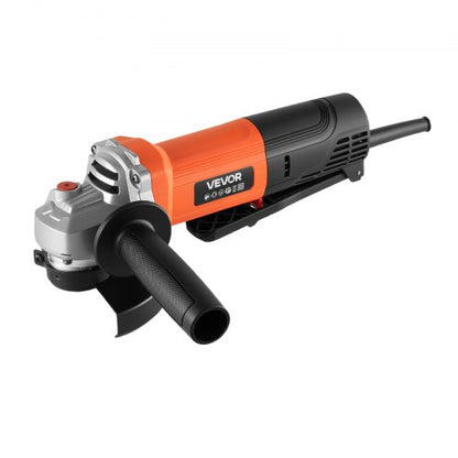 Vinkelslip, 114,3 mm elektrisk slipmaskin, 4,5 ampere 12 000 varv/min höghastighets sladdanslutna vinkelslipmaskiner med justerbart dammskydd för metallslipning, skärning, rostborttagning (skiva ingår ej)