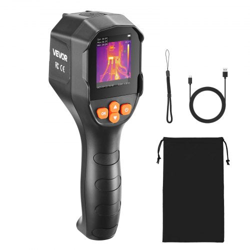 Värmekamera, TISR Super Resolution 240x180, värmekamera med 2MP visuell kamera, 96x96 IR-upplösning, 25 Hz uppdateringsfrekvens, -4°F till 1022°F, 4 bildlägen och 6 färgpaletter