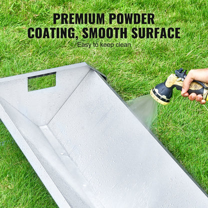 Fodertråg för boskap, kapacitet 22 gallon, 45" höutfoderare, kraftigt ståltråg för boskap, fodertråg i galvaniserat stål för får, utfodring av upp till 10 getter för häst, får, svingård, inhägnad