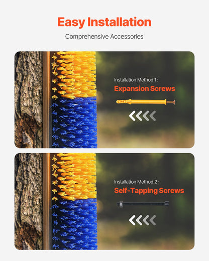 Klösborste för boskap, 6 st hästborste med 12 skruvar, 17,1 x 7,5 tum klösbräda för ko, för lindring av ryggklåda och rengöring, pälsvård och klösbräda för häst, gris och nötkreatur