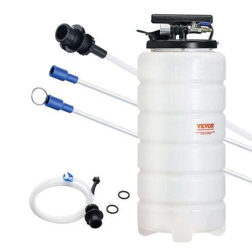 Vätskeutsug, 15 liter (4 gallon), pneumatisk/manuell oljeväxlare, vakuumvätskeutsug med oljesticka och sugslang, oljeutsugningspump för fordonsvätskor, vakuumevakuering