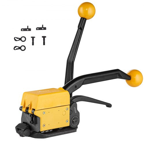 Stålbandningsverktyg för 1,3-1,9 cm bredd, 3-i-1 (spännare, krympare, avbitartång) Manuell bandningsmaskin för förpackningsmetall Bandningsverktyg för stålband Maskin för rostfritt stålband