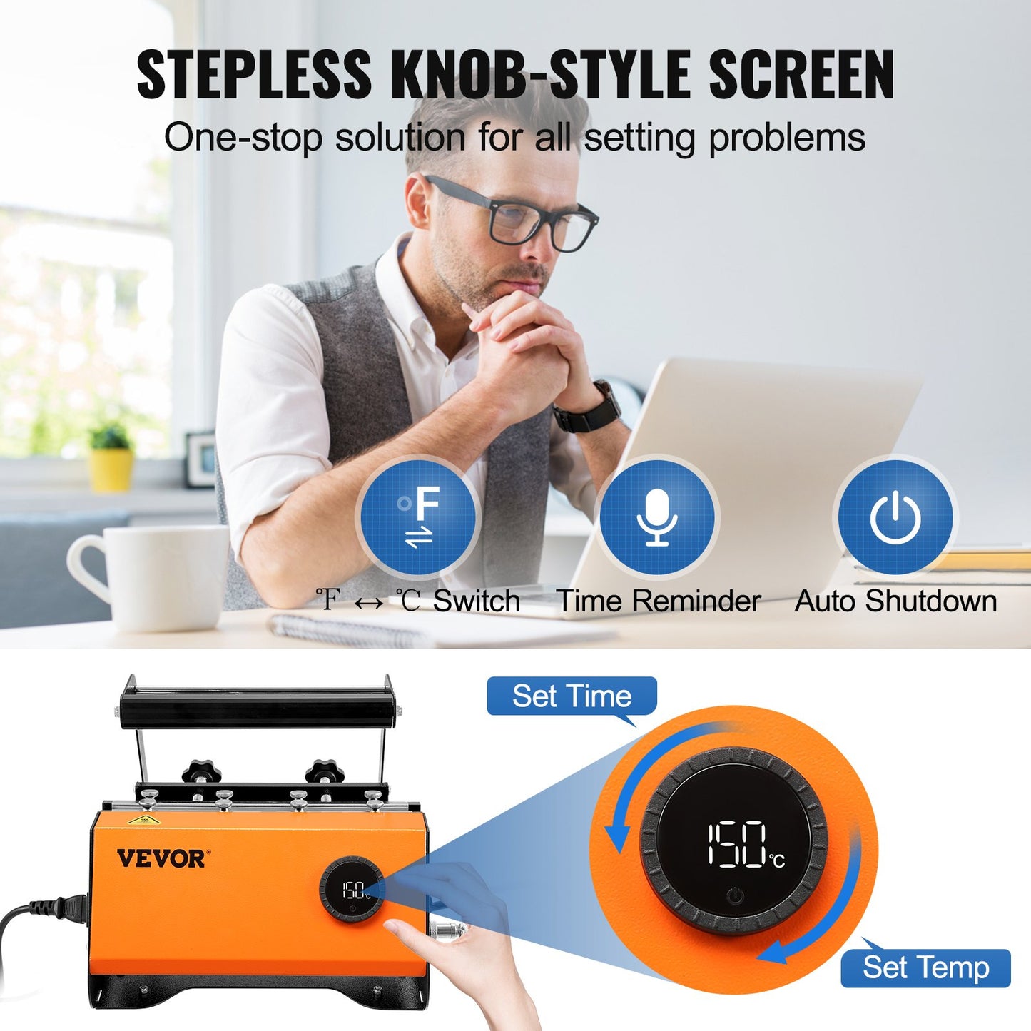 Muggvärmepress, 850,5 g värmepress för tumlare, sublimeringsöverföring 311,84-425,2 g 453,59-708,7 g 850,5 g raka, smala tumlare, värmepress för koppar med värmebeständiga handskar och tejp, gör-det-själv-keramiska muggar, koppar och glas