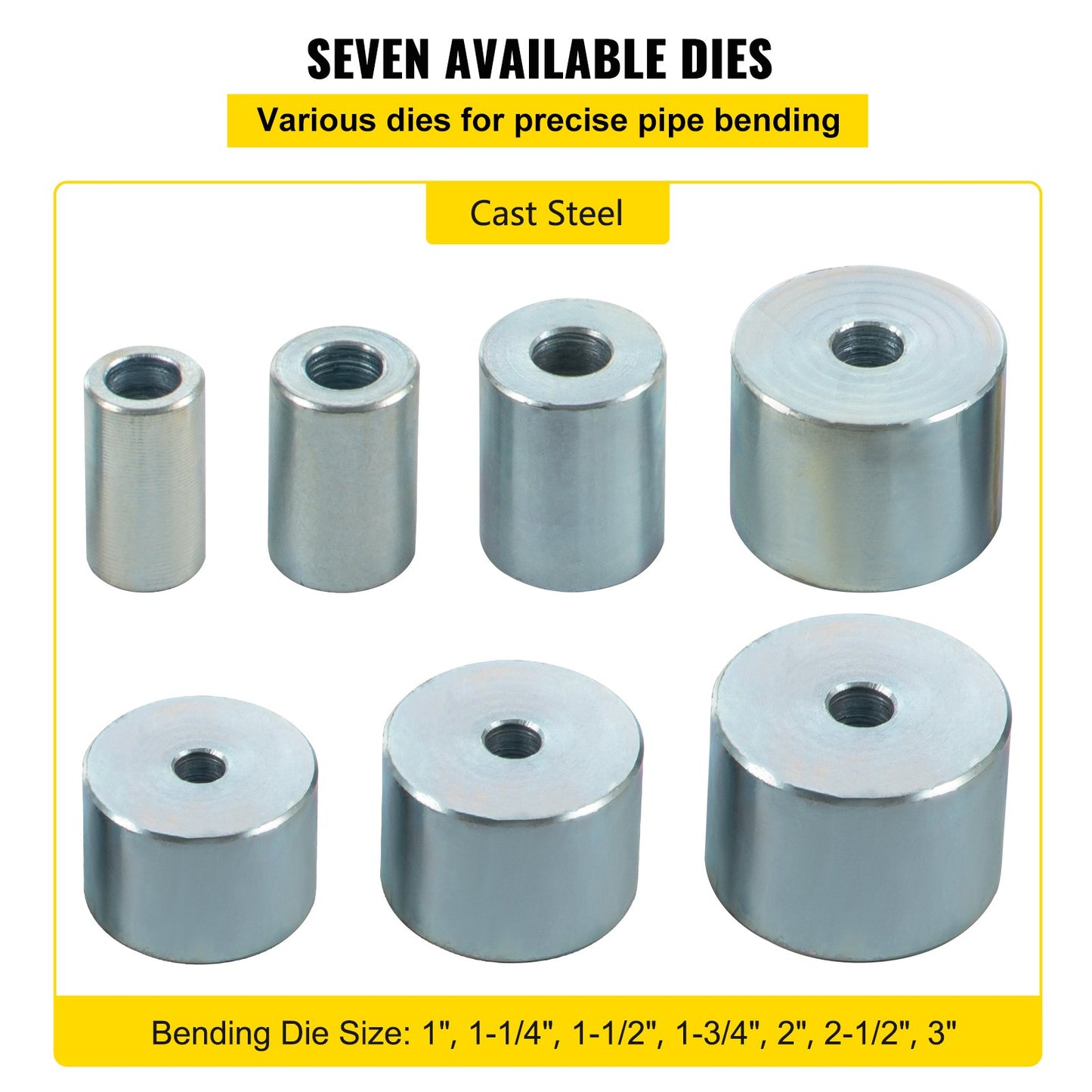 YP-9 Manuell Bänktop Kompakt Rörbockningsmaskin 7 Matriser 1-3 tum Metalltillverkning Rörstång Rörbockningsmaskin 44 fot Montering Pulverlack Teleskophandtag Maximal 5/8 tjocklek 1-15/16 tum bredd