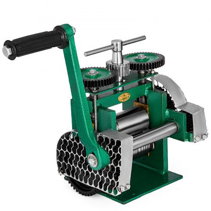 Kombinationsvalsmaskin Valsverk Smycken 85 mm rullebredd Plattvalsning Manuell smyckespress Tabletteringsverktyg Smyckes DIY-verktyg (120x55 mm)