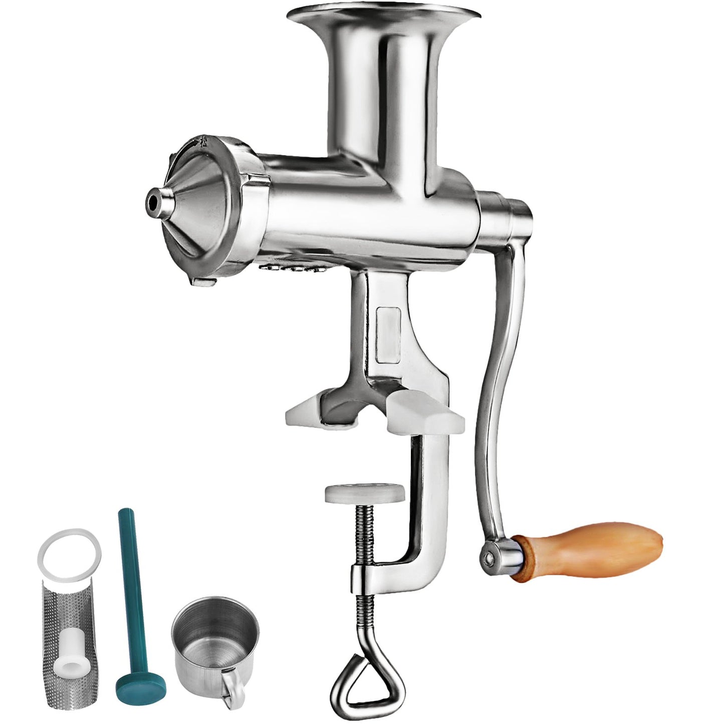 Manual Wheatgrass Juicer Extractor Portable Manual Juicer Extractor with 3 Sieves Stainless Steel Wheatgrass Extractor Squeezer Machine for Vegetables Fruits Wheatgrass