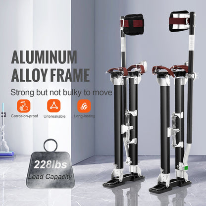Gipsstyltor Aluminium Verktygsstyltor 61 cm-102 cm Justerbar Målning Svart