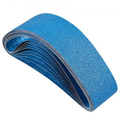 Slipband, 100 x 915 mm bandslipband, 10 st (2 av varje 40 60 80 120 240 grits) zirkoniumoxid för knivslipning, metallpolering, rostfritt stål, nickellegering