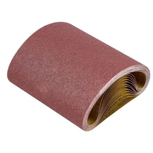 Slipband, 202 mm x 485 mm bandslipband, 12 st 80-korns aluminiumoxid för träbearbetning, stål, aluminium, icke-järnmetaller