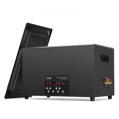 30L sonisk rengöringsmaskin, 600W digital ultraljudsrengöringsmaskin med uppgraderad avgasning och skonsamt läge, 40kHz industriell ultraljudsrengöring med timer och värmare för smyckesverktyg med retainer