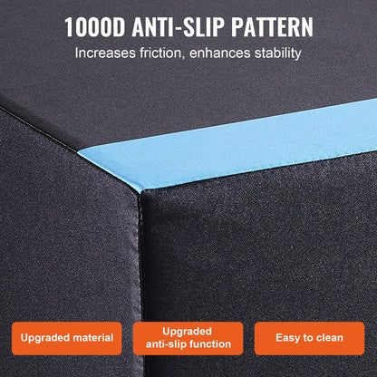 3 in 1 Plyometric Jump Box, 30/24/20 Inch Cotton Plyo Box, Platform & Jumping Agility Box, Anti-Slip Fitness Exercise Step Up Box for Home Gym Training, Conditioning Strength Training, Black
