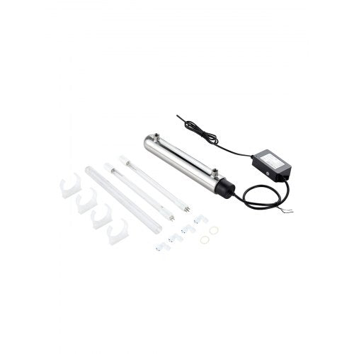 UV-vattenrenare, 12W 1GPM, 220V mångsidigt ultraviolett vattenrenarfilter med hölje i rostfritt stål, UV-vattenfilter för hela huset med kvartshylsa, lämplig för dusch/drickande/rengöring