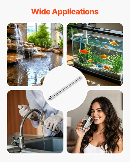 UV-vattenrenare, 55W 12GPM, 220V mångsidigt ultraviolett vattenrenarfilter med hölje i rostfritt stål, UV-vattenfilter för hela huset med kvartshylsa, lämplig för dusch/drickande/rengöring
