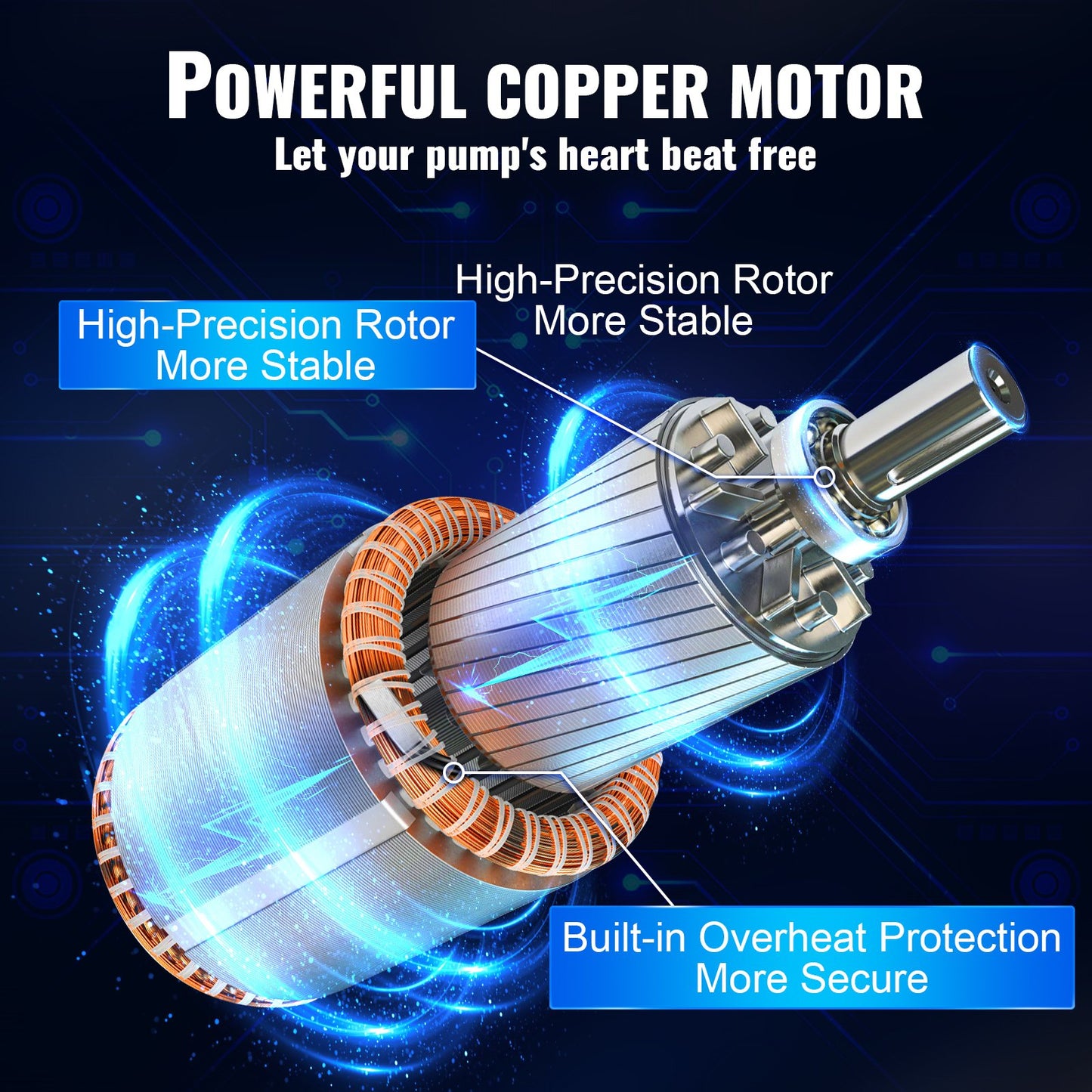 Dränkbar djupbrunnspump, 1100 W 230 V 50 Hz, 7,1 m³/h maxflöde 105 m maxhöjd med 19,4 m elkabel, vattenpumpar i rostfritt stål för industriell bevattning och hemmabruk, IP68 vattentät klass