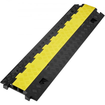 Kabelskyddsramp, 91,8x25x4,3 cm 2-kanalig, 9979 kg/axelkapacitet Kraftigt TPU-vajerskydd Rampslangskydd Rampuppfart, Farthinder med TPR-öppningsbart topplock, för inomhus- och utomhusbruk