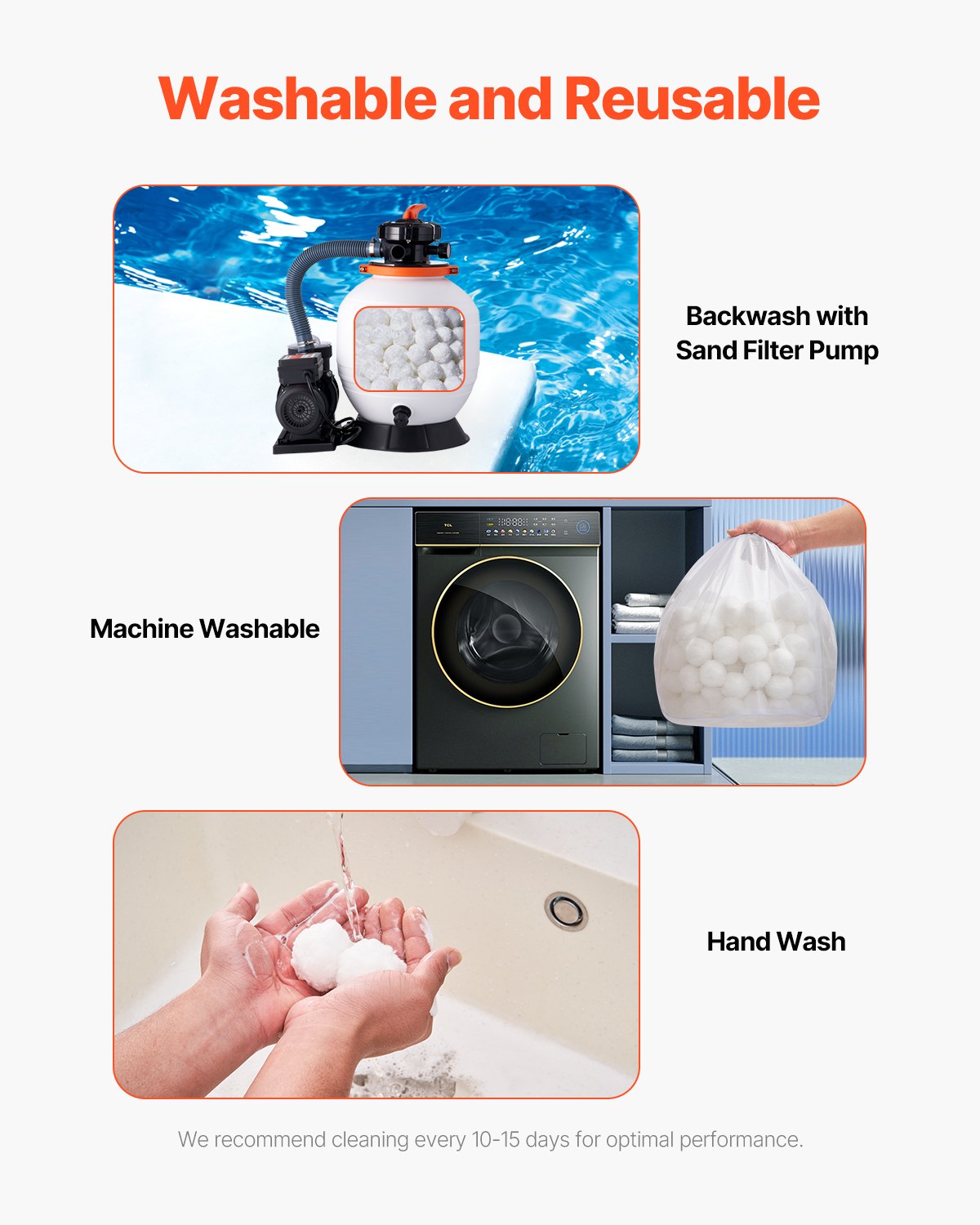 Pool Filter Balls for Sand Filter, 2 kg/4.6 lbs, Filter Balls Replace Pool Filter Sand, Reusable Polyester Fiber Filter Media Balls with Wash Bag, for Swimming Pool Above Ground Pool Aquarium Tank