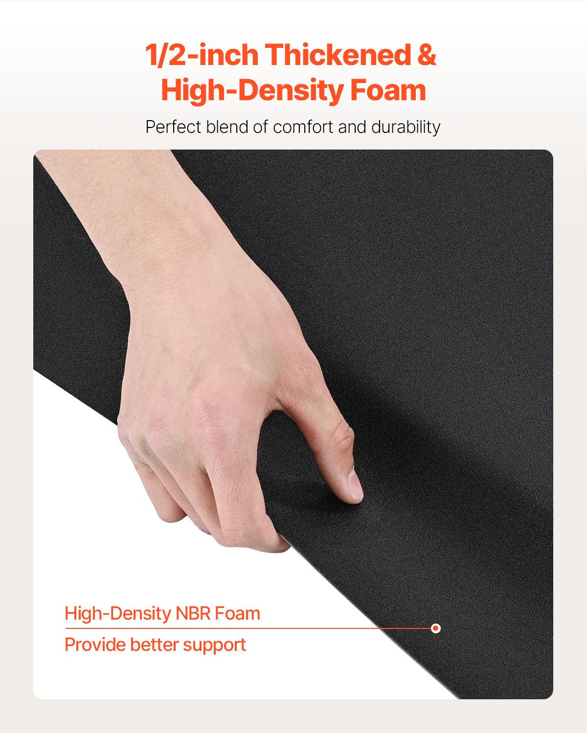 Salon Mat for Hair Stylist, 1525 x 910 mm Rectangle Salon Chair Mat Anti Fatigue, 13mm Thickened PVC + NBR Barber Shop Floor Mat with Round Cut Out, Anti-Trip Beveled Edges & Non-slip Bottom