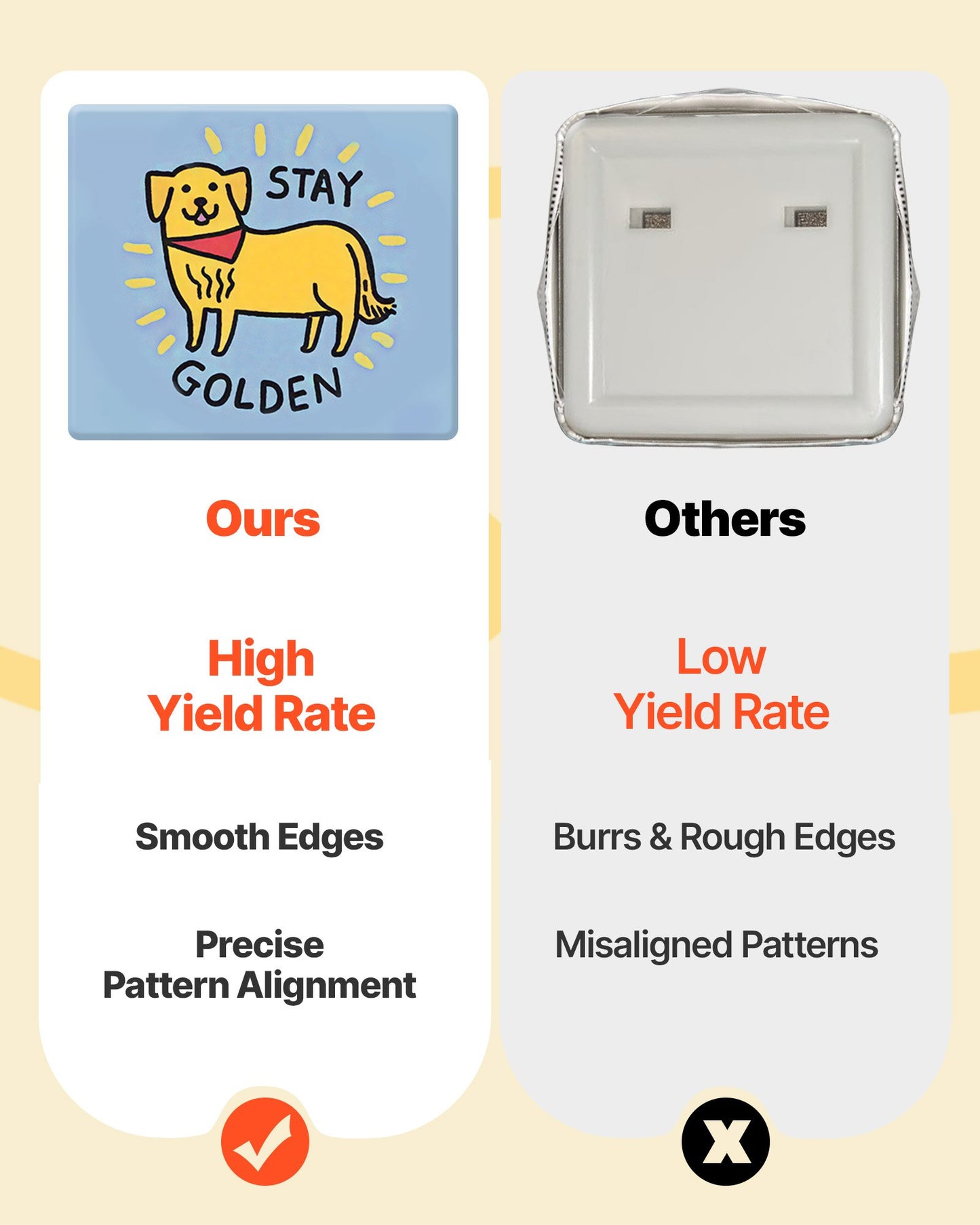 Knappmaskin, 50 x 50 mm fyrkantig, plastnålstillverkare med framskal i plåt, bakstycke i plast, magnetiska baksidor och transparenta filmer, ergonomiskt handtag, för gör-det-själv-märken, blå