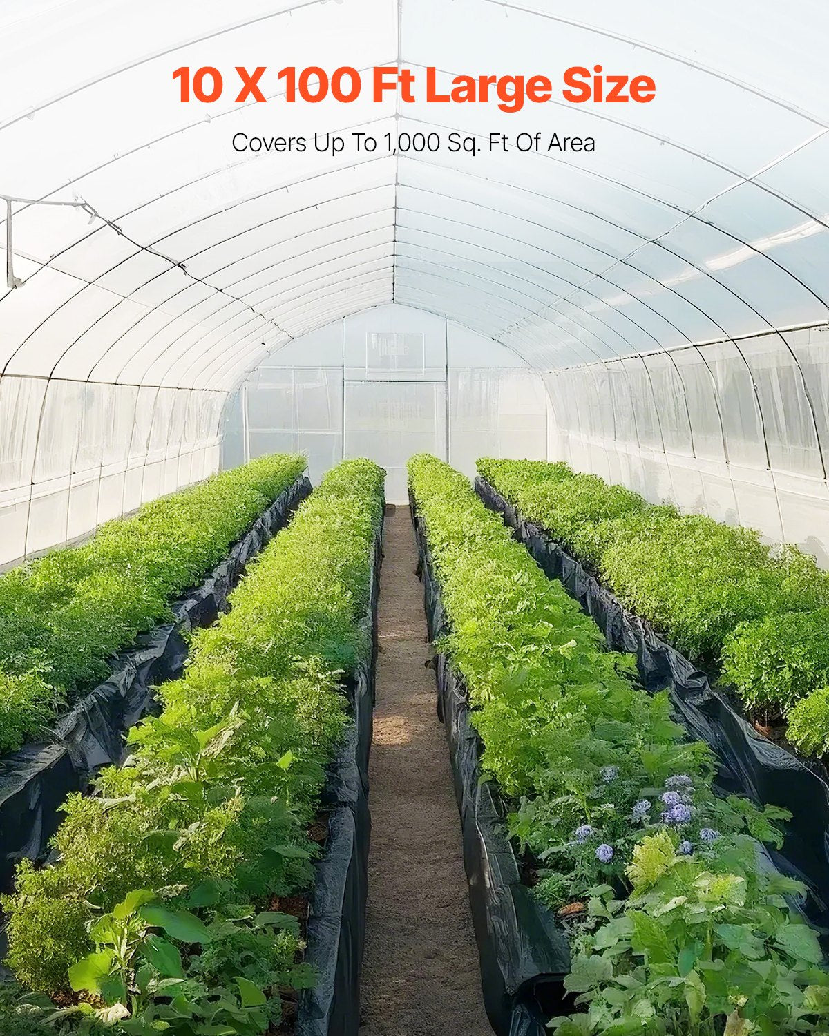 10 mil plastfolie kraftig 10' x 100', tjock plastfolie i rulle, plastduk för målarpresenning, polyetenbeklädnad för ångspärr i krypgrunden, mångsidig, svart