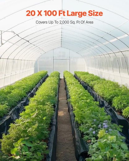 10 mil plastfolie kraftig 20' x 100', tjock plastfolie i rulle, plastduk för målarpresenning, polyetenbeläggning för ångspärr i krypgrunden, mångsidig, svart