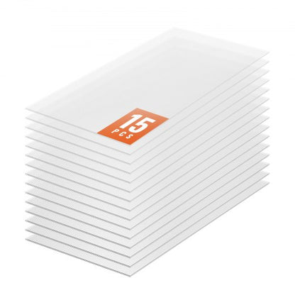 15-pack polykarbonat växthuspaneler, 2' x 4' x 0,24'' takpaneler, vattentät UV-skyddad korrugerad plasttakläggning, slagtålig genomskinlig takplåt för växthus/trädgård
