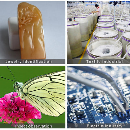 3,5X-90X simultant fokalt stereomikroskop 360° vridbart trinokulärt stereomikroskop med dubbelarmsbom