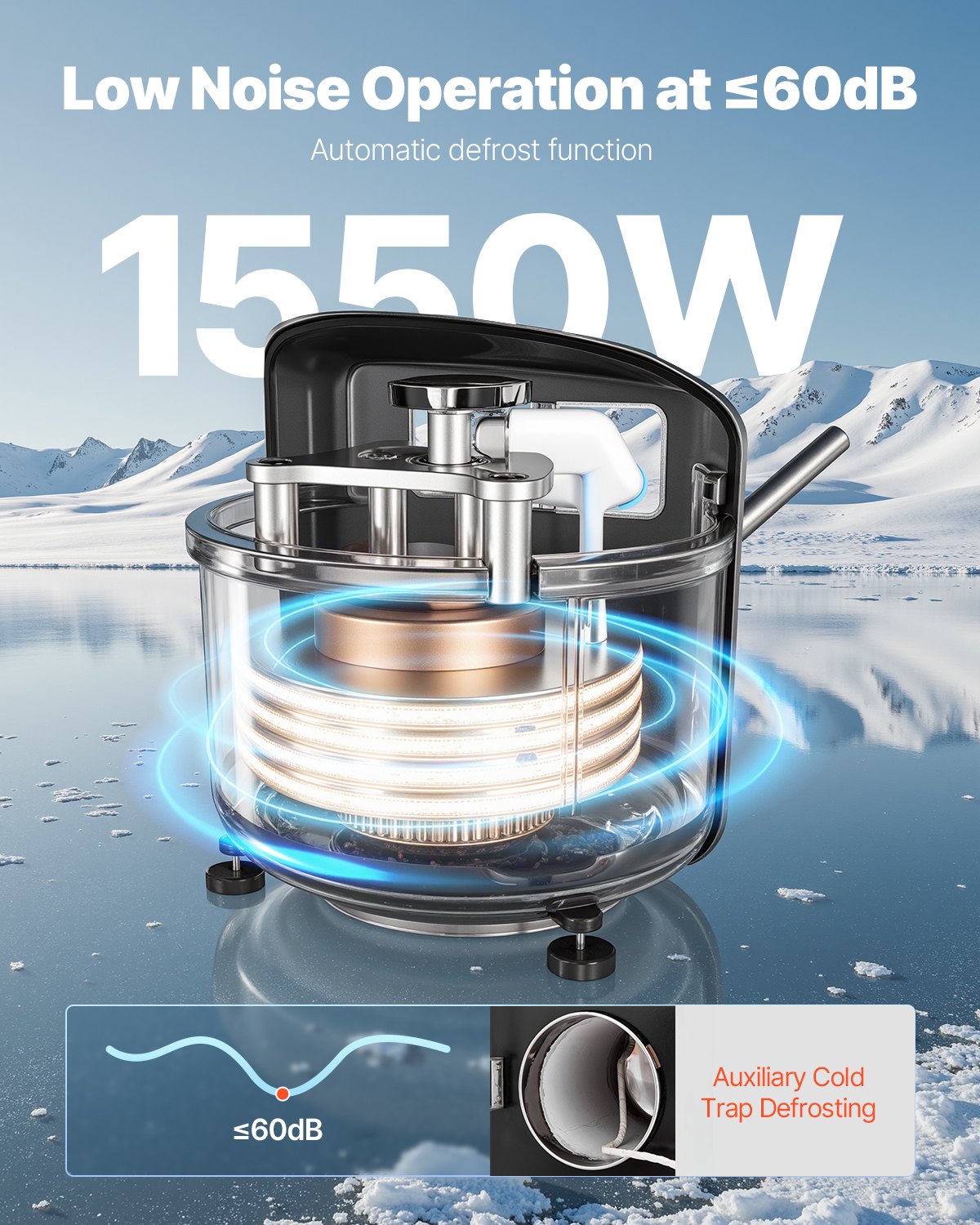 Vakuumfrystork, 8,8-13,2 lbs/batch frystorkmaskin för livsmedel med 4-lagers brickor, vakuumpump, justerbar timer och temperaturkontroll, för frukt, grönsaker och kött, svart