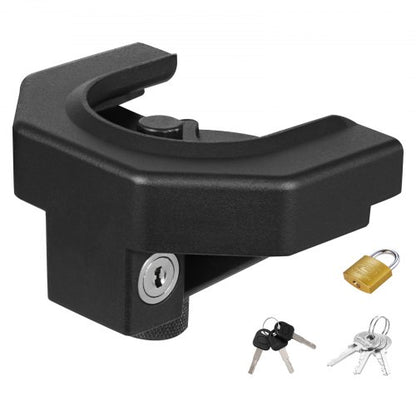 Trailer Hitch Lock Kit, Compatible with 58.7 mm Couplers, Heavy-Duty Anti-Theft Trailer Ball Lock with 3 Keys & Padlock, Prying-Resistant & Impact-Resistant, Fits for RVs, Boats, Trailers