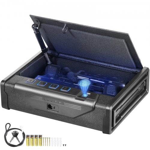 Vapenskåp för pistoler Biometriskt vapenskåp med 3 åtkomstvägar för 2 pistoler