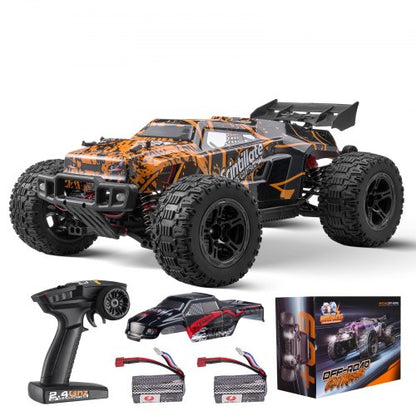 Fjärrstyrd bil, skala 1:10, RC-bil för barn, terränggående fyrhjulsdrift med 45° ratt och justerbar hastighet, 50 km/h höghastighets hobby-racerbilleksak, perfekt present för barn från 8 år, IPX4