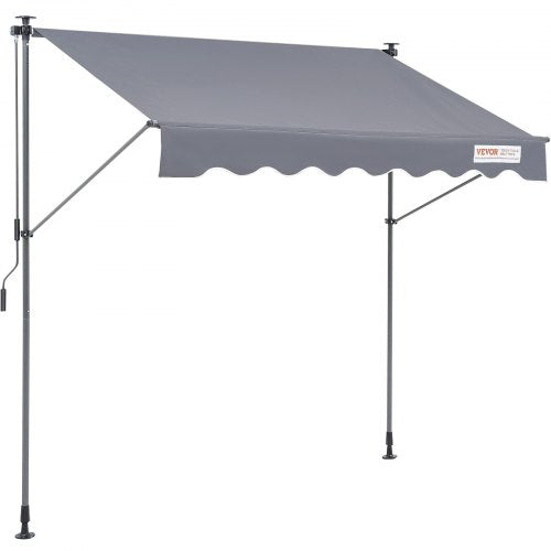 Manuell infällbar markis, 78" utomhus infällbar uteplatsmarkis solskydd, justerbar uteplatsdörrfönstermarkis med 39" solskyddsgardin för bakgård, trädgård, balkong