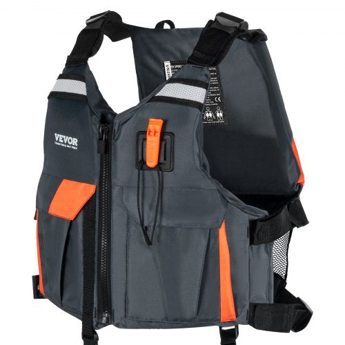 Flytväst för vattensporter (PFD), Flytväst med vattentät nylon och 110N flytkraft, Flytväst/jacka för alla vattenaktiviteter - fiske, kajakpaddling, surfing och mer, Herr och Dam XL