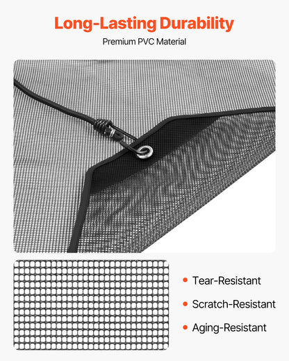Luftkonditioneringsskydd för utomhusenheter, 910 x 910 mm Central AC-skydd för luftkonditioneringsenhet, Top Universal Mesh Defender Rivtålig Enkel installation för utomhusbruk Utomhus alla årstider, Svart
