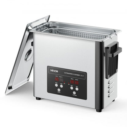 6L ultraljudsrengöring, professionell ultraljudsrengöringsmaskin med rengöringskorg och digital display, 120W rostfritt stål 40kHz rengöringsmaskin för klockor, rakhyvlar, smycken, mynt och mer