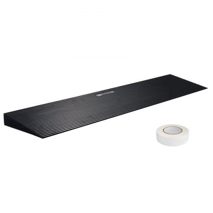 3,8 cm klippbar tröskelramp för soprobot, 91 cm bred rullstolsramp i naturgummi, halkfri massiv gummiramp med dubbelhäftande tejp för dörröppningar, uppfarter, badrum, slät kakel