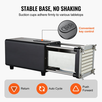 Elektrisk pommes frites-skärare, potatisskärare med 1/2-tums och 3/8-tums rostfria stålblad, potatishackare med halkfria fötter, utmärkt för potatis, pommes frites, gurka, grönsaker, morötter