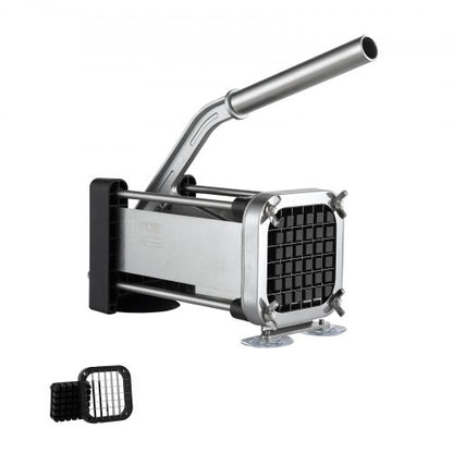 French Fry Cutter, Potato Slicer with 1/2-Inch Stainless Steel Blade, Manual Potato Cutter Chopper with Suction Cups, Great for Potato, French Fries, Cucumber, Vegetables, Carrot