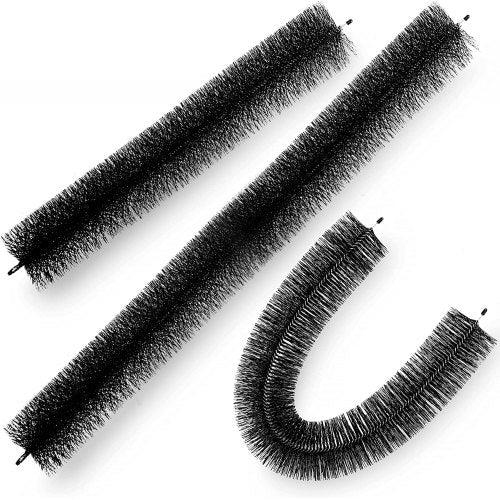 Rännskyddsborste med 120 fot lång borst, 4,33 tums diameter. Rännborste lövskydd passar för 5 tum hängrännor, rännborste av galvaniserad ståltråd, inga verktyg, gör-det-själv-rännskydd för att hålla borta skräp