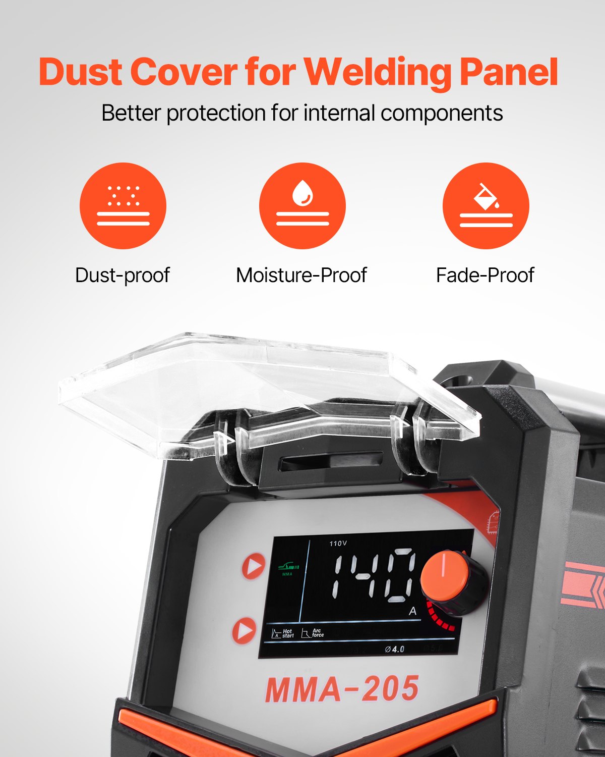 MMA-svets, 205A 2-i-1 MMA Lift TIG-svetsmaskin, IGBT-inverterportabel svetsmaskin med digital display, varmstartsargkraft, anti-stick (lyftbrännare ingår ej)