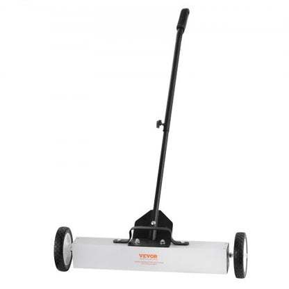 22,7 kg rullande magnetisk sopmaskin med hjul, magnetisk uppsamlingssopmaskin med tryckfunktion, 74 cm stor magnetisk uppsamlingssopmaskin med teleskophandtag, enkel rengöring av verkstad, garage och gårdsplan