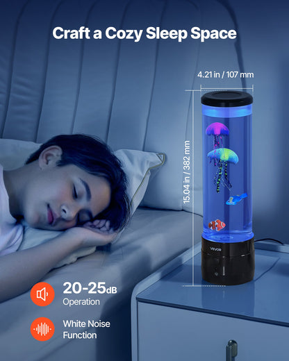 Sensorisk bubbelrörslampa 16 fjärrstyrda färgade vattenfisklampor 382 mm