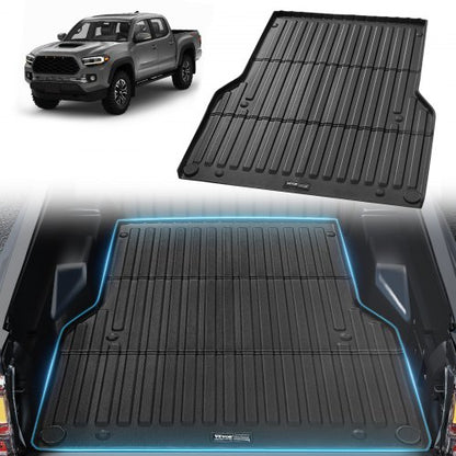 Flakmatta, kompatibel med Toyota Tacoma 2005-2023, TPE-flakmatta passar för 1,5 meter långa flak, tjock och kraftig flakmatta, biltillbehör för skydd i alla väder, förhindrar halkskydd