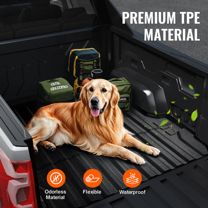 Flakmatta, kompatibel med 2023-2024 Chevrolet Colorado/GMC Canyon, TPE-flakmatta passar för 1,5 meter långa flak, tjock och kraftig flakmatta, biltillbehör för skydd i alla väder.