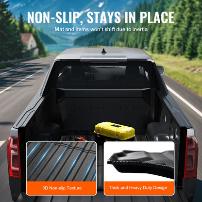Flakmatta, kompatibel med 2023-2024 Chevrolet Colorado/GMC Canyon, TPE-flakmatta passar för 1,5 meter långa flak, tjock och kraftig flakmatta, biltillbehör för skydd i alla väder.